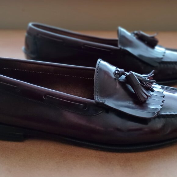 Men's Florsheim Burgundy Kiltie Tassell Loafers/Slip-Ons, Size 12D - Picture 2 of 8